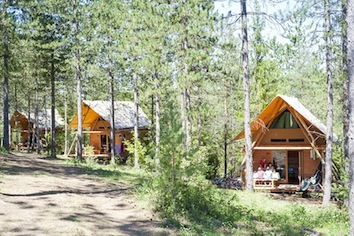 Camp forestier huttopia de Lanmary