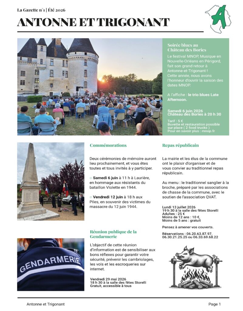1. Gazette Antonne et Trigonant été 2026